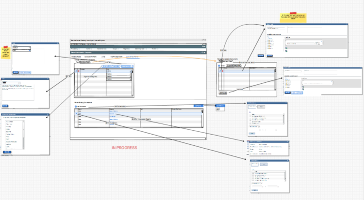 Complex wireframe in Balsamiq